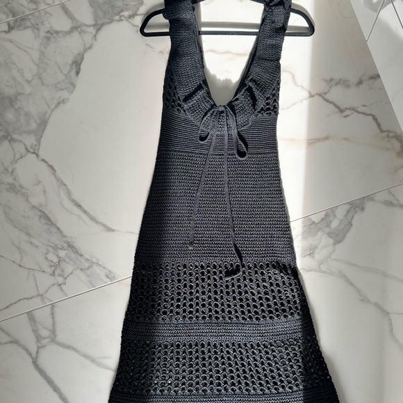 BCBGMaxAzria Black Maxi Crochet Dress - Picture 2 of 7